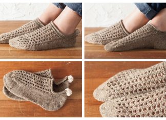 Knit Bunny Hop Anklets Slippers Free Knitting Pattern
