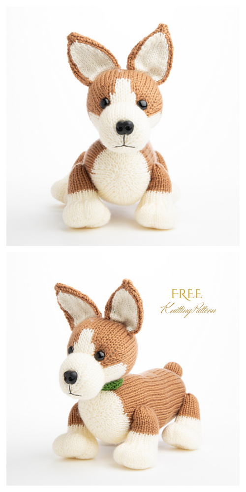 Knit Corgi Puppy Free Knitting Pattern
