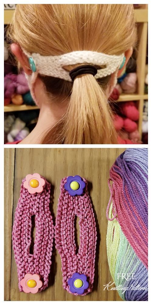 Knit Ponytail Ear Savers Headband Free Knitting Patterns