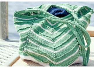 Knit Lotus Bag Free Knitting Pattern