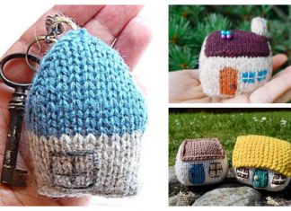 Knit Miniature House Toy Free Knitting Patterns