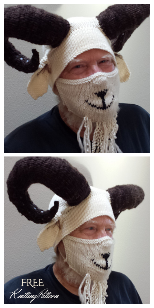 Knit Silly Billy Corona Goat Ear Warmers Free Knitting Pattern