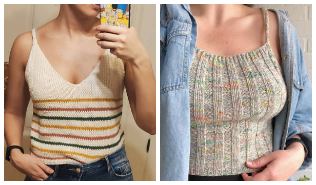Top Knitting Patterns, Tank Tops & Crop Tops