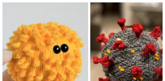 Knit Virus Ball Free Knitting Pattern & Paid