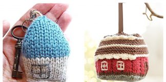 Miniature House Toy Free Knitting Patterns
