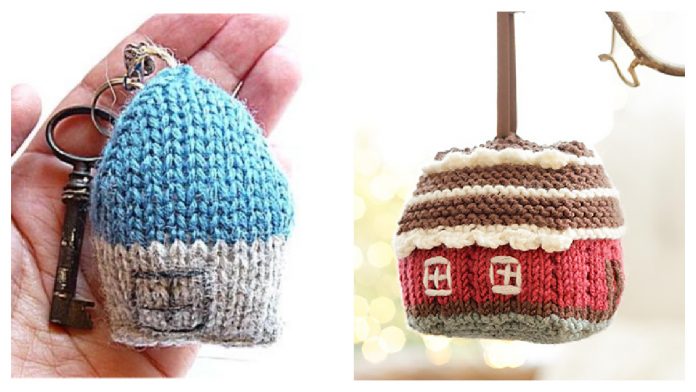 Miniature House Toy Free Knitting Patterns