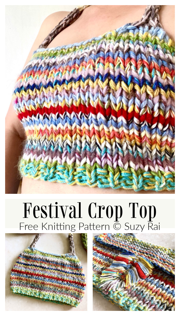 Knit Festival Crop Top Free Knitting Pattern