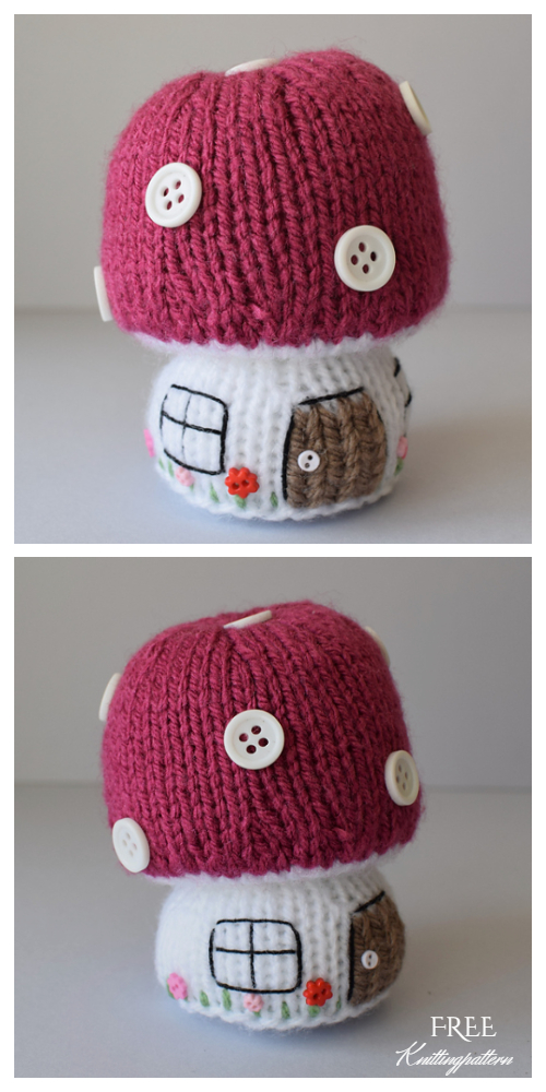 Amigurumi Toadstool Mushroom Free Knitting Patterns