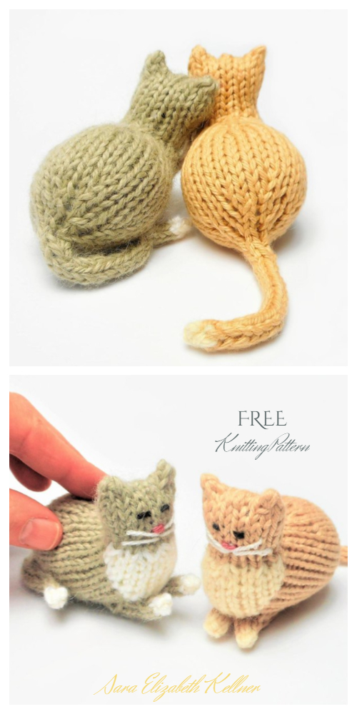 Amigurumi Tiny Polar Cat Free Knitting Patterns