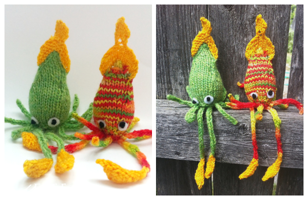 Amigurumi Toy Squid Free Knitting Pattern