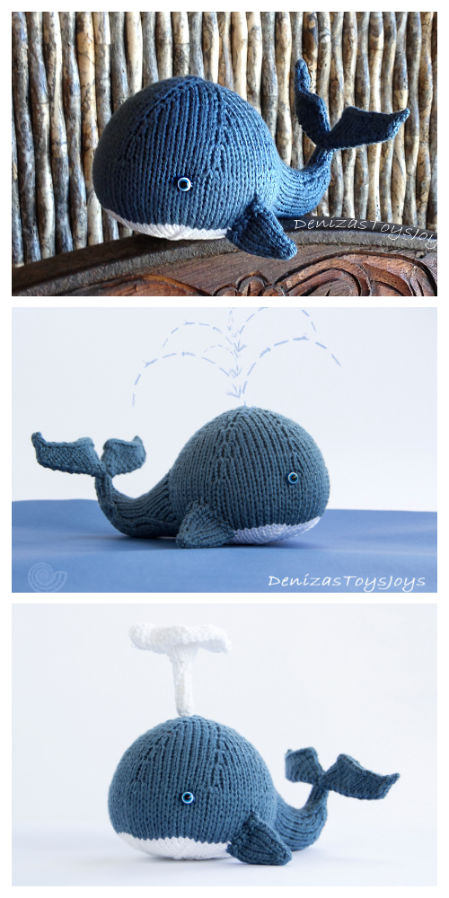 Amigurumi Toy Whale Free Knitting Patterns & Paid