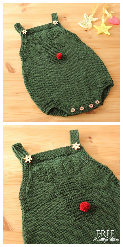 Knit Rodolph Baby Fofo Onesies Free Knitting Patterns
