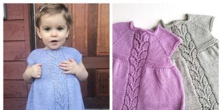 Knit Leaf Love Baby Dress Free Knitting Pattern