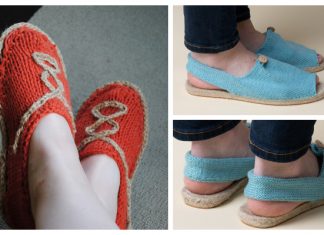 Knit Summer Espadrilles Shoes Free Knitting Patterns