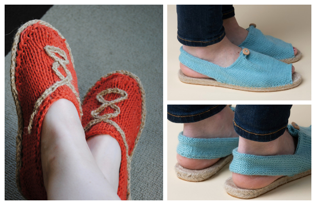 Knit Summer Espadrilles Shoes Free Knitting Patterns