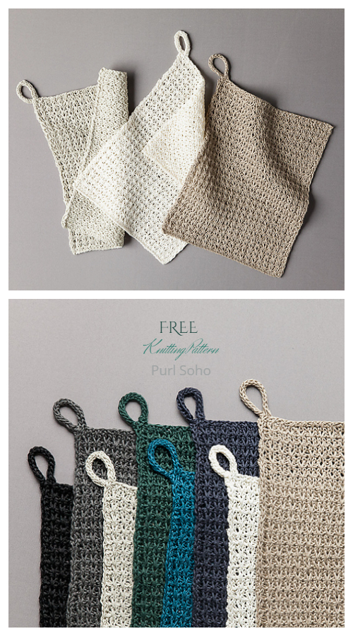 Knit Waffle Stitch Washcloth Free Knitting Patterns