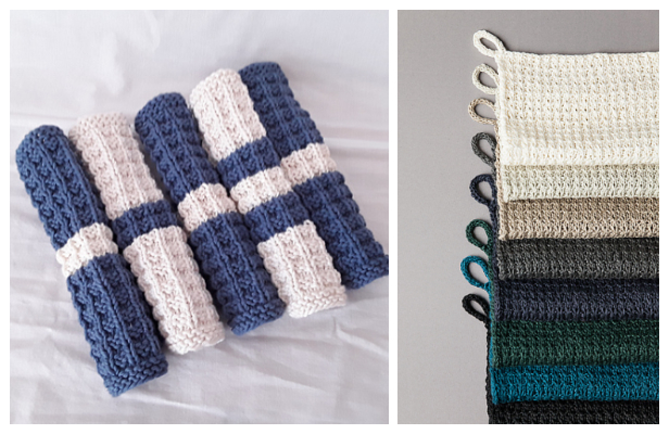 Knit Waffle Stitch Washcloth Free Knitting Patterns - Knitting Pattern