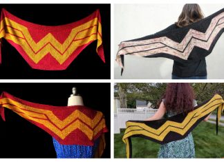 Wonder Woman Wrap Shawl Free Knitting Pattern