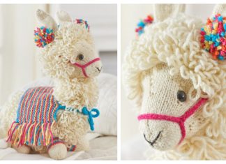 Amigurumi Toy Llama Free Knitting Pattern & Paid