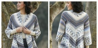 Knit Jacquard Triangle Cardigan Free Knitting Pattern