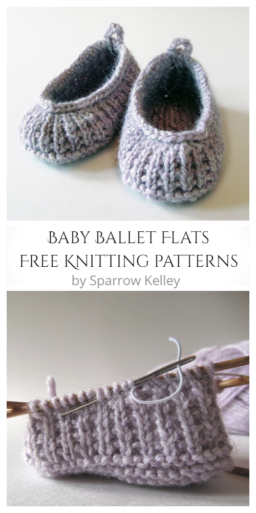 tykkelse filthy Stillehavsøer Knit Baby Ballet Flats Booties Free Knitting Patterns - Knitting Pattern