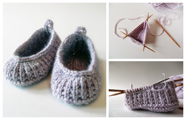 Knit Baby Ballet Flats Booties Free Knitting Patterns
