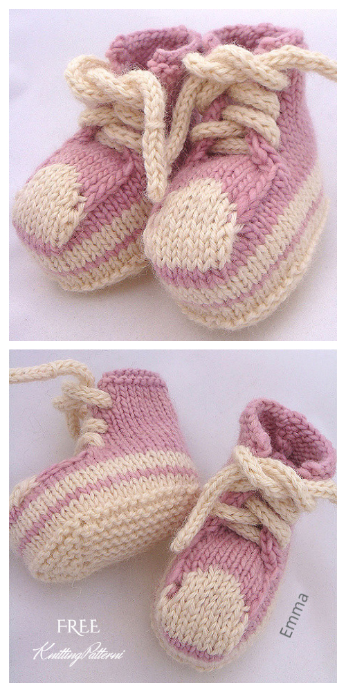 Knit Baby Converse Sneaker Booties Free Knitting Patterns