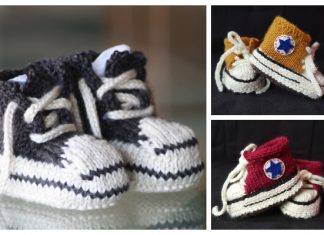 Knit Baby Sneaker Booties Free Knitting Patterns