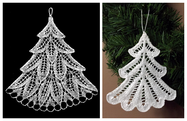 Knit Lace Tree Applique Free Knitting Patterns