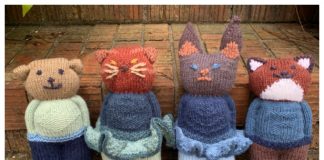 Knit One Piece Animal Dolls Free Knitting Patterns