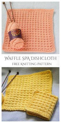 Knit Waffle Washcloth Free Knitting Patterns - Knitting Pattern