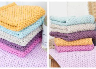 Knit Waffle Washcloth Free Knitting Patterns