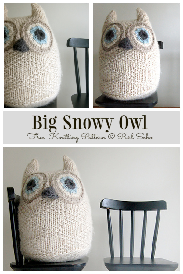 Amigurumi Big Snowy Owl Free Knitting Patterns 