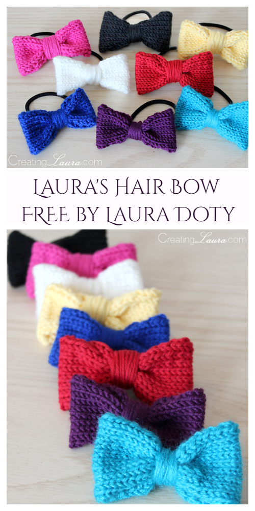 Hair Bow Free Knitting Patterns