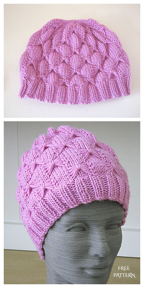Knit Butterfly Hat Free Knitting Pattern