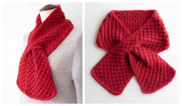 Knit Cherry Pie Scarf Free Knitting Pattern - Knitting Pattern