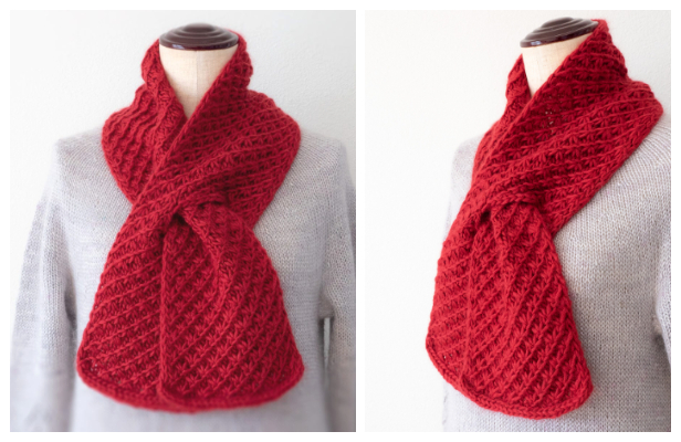 Knit Cherry Pie Scarf Free Knitting Pattern - Knitting Pattern