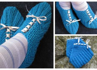 Knit Pocket Slippers Free Knitting Pattern