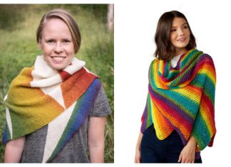 Easy Rainbow Shawl Free Knitting Patterns