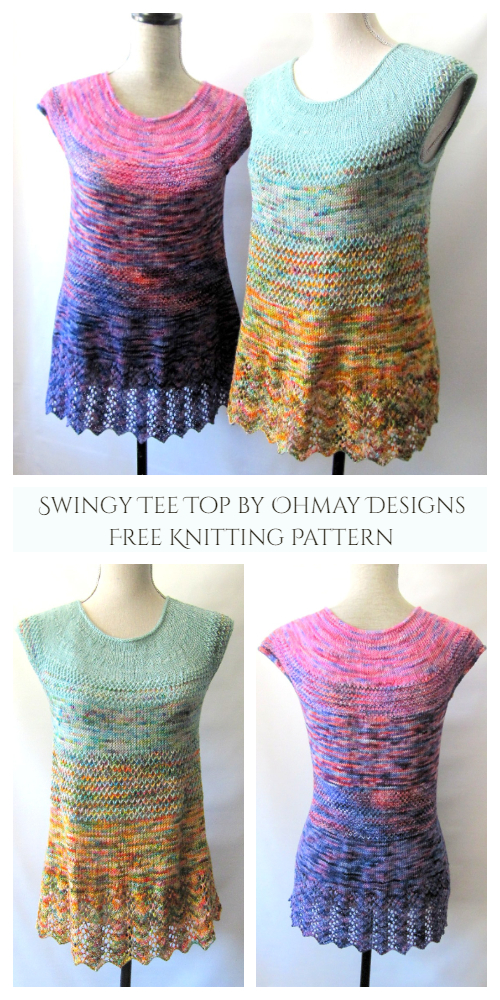 Swingy Tee Top Free Knitting Pattern
