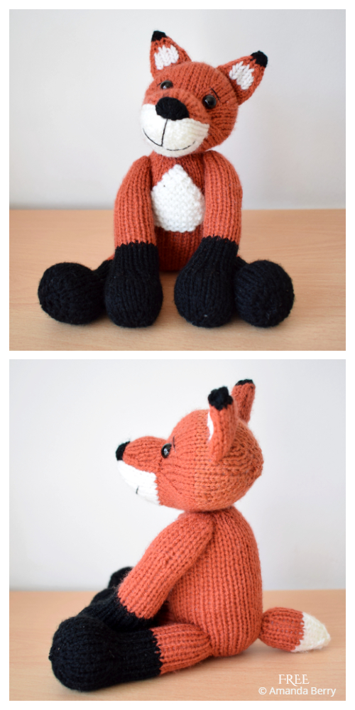 Amigurumi Cubby the Fox Free Knitting Patterns