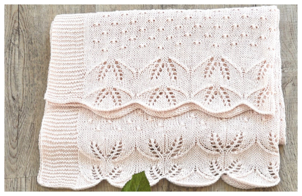 Butterfly Kisses Baby Blanket Knitting Pattern