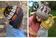 Fair Isle Halloween Hat Free Knitting Patterns & Paid
