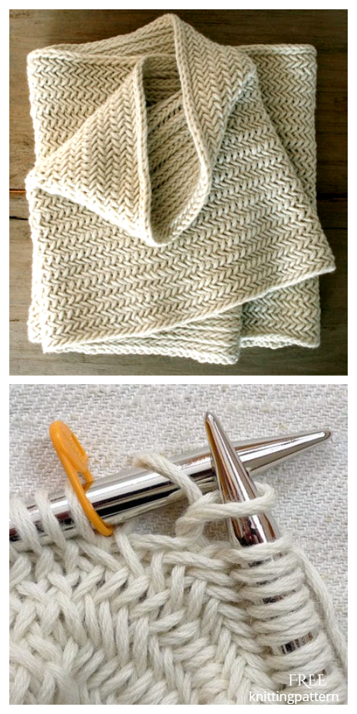 Herringbone Cowl Free Knitting Patterns