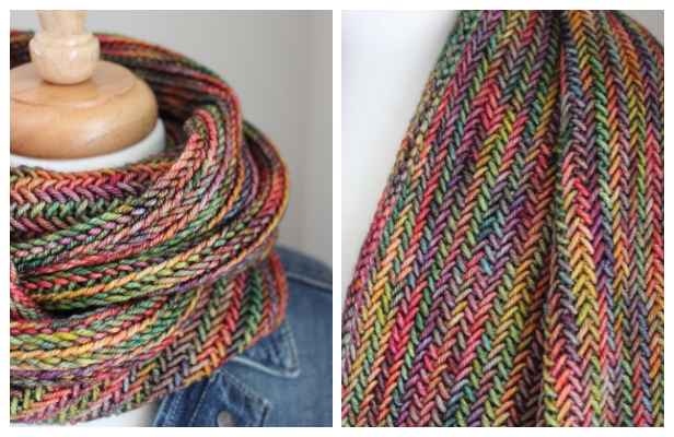 Herringbone Cowl Free Knitting Patterns