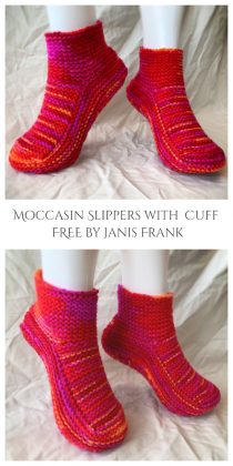 Moccasin Slippers Free Knitting Pattern - Knitting Pattern