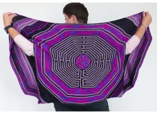 Labyrinth Rectangle Shawl Free Knitting Pattern