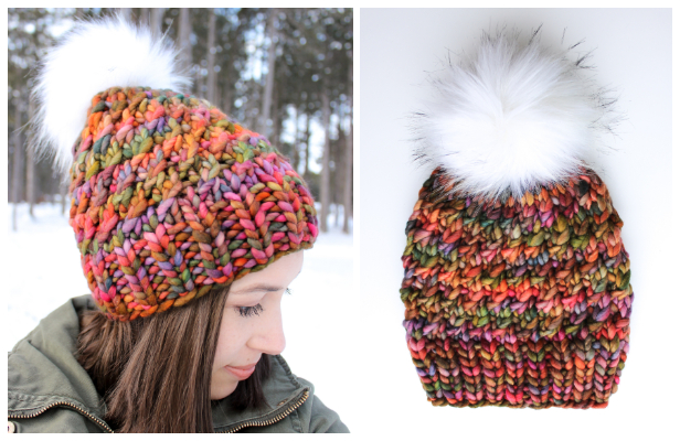 The Phoenix Chunky Beanie Hat Free Knitting Pattern