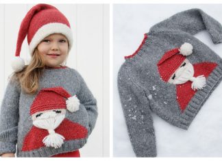 Christmas Santa Sweater Free Knitting Patterns