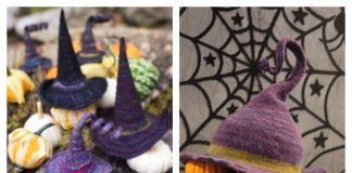 Halloween Witch Hat Free Knitting Patterns & Paid